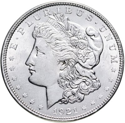 купить США 1 доллар (dollar) 1921 Morgan Dollar (доллар Моргана), без обозначения монетного двора