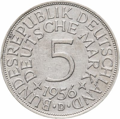 купить Германия 5 марок 1956 D знак монетного двора: "D" - Мюнхен