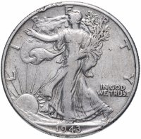 купить США 50 центов (1/2 доллара, half dollar) 1943