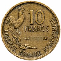 Купить Франция 10 франков (francs) 1950-1958, случайная дата