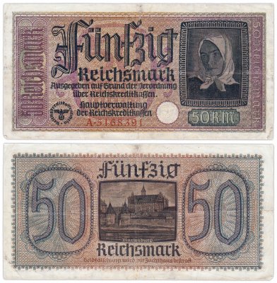 купить Германия, Третий рейх 50 рейхсмарок 1940-1945
