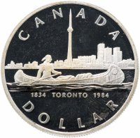 купить Канада 1 доллар (dollar) 1984 "150 лет городу Торонто"