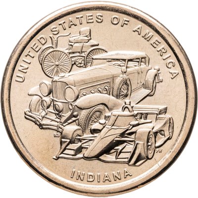 купить США 1 доллар 2023 D "Американские инновации - Автомобильная промышленность (Индиана)"