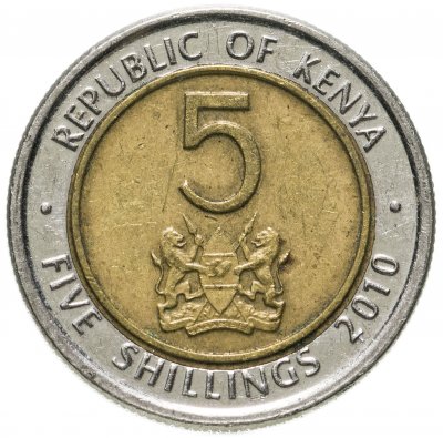 купить Кения 5 шиллингов (shillings) 2010 магнетик