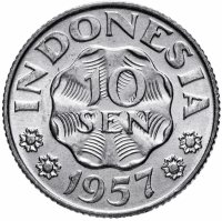 Купить Индонезия 10 сенов (sen) 1957