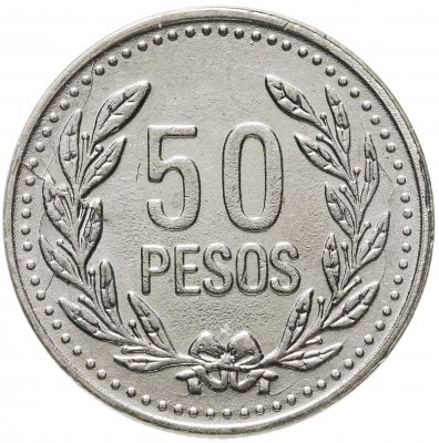 купить Колумбия 50 песо (pesos) 2008-2012 магнетик, случайная дата