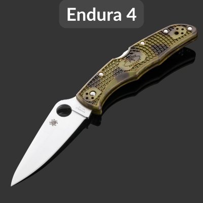 купить Складной нож Spyderco Endura 4 (C10ZFPGR), сталь VG-10, рукоять Zome Green FRN