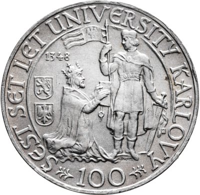 купить Чехословакия 100 крон (korun) 1948 600 лет Карлову университету
