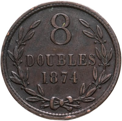 купить Гернси 8 дублей (doubles) 1874