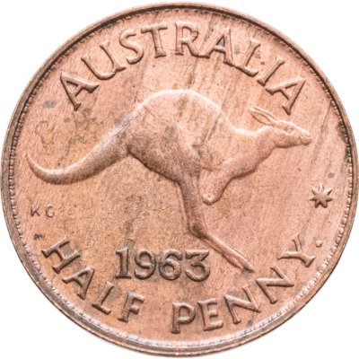 купить Австралия 1/2 пенни (penny) 1963