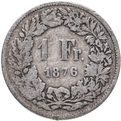 купить Швейцария 1 франк (franc) 1876