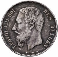 купить Бельгия 5 франков 1873