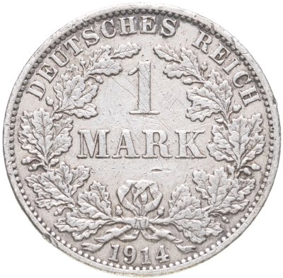 купить Германия 1 марка (mark) 1914 A знак монетного двора: "A" - Берлин