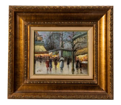 купить Картина "Осенний город", автор Walter Sita, холст, масло, в раме, Западная Европа, 2000-2010 гг.