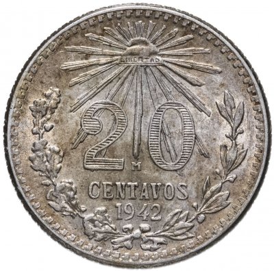 купить Мексика 20 сентаво (centavos) 1942