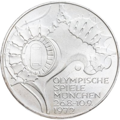 купить Германия 10 марок 1972 "XX летние Олимпийские Игры, Мюнхен 1972 - Стадион, случайный монетный двор