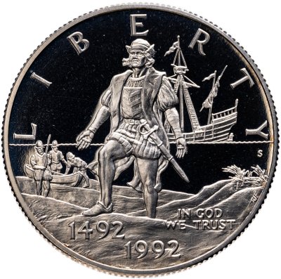 купить США 50 центов (1/2 доллара, half dollar) 1992 Proof Columbus Quincentenary (500 лет открытия Америки Христофором Колумбом)