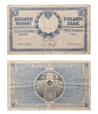 купить Финляндия 5 марок 1909