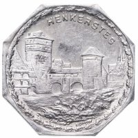 купить Германия (Нюрнберг) нотгельд 20 пфеннигов 1921 "Мост палача" трамвайный жетон