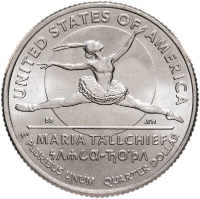купить США 1/4 доллара (25 центов, квотер) 2023 P Американские женщины - Первая прима-балерина коренная американка Мария Толчиф (10-я)