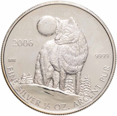 купить Канада 1 доллар (1/2 унции) 2006 Волк