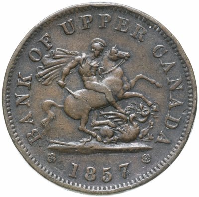 купить Канада, провинция Верхняя Канада, банковский жетон 1 пенни (penny) 1857
