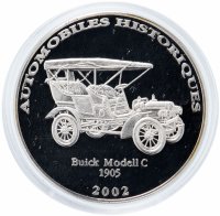 Купить Демократическая Республика Конго 10 франков 2002 "Автомобили истории - Buick Modell C 1905" в капсуле
