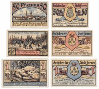 Купить Германия (Ганновер: Фререн) набор из 3-х нотгельдов 1921