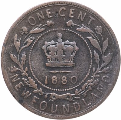 купить Ньюфаундленд 1 цент (cent) 1880