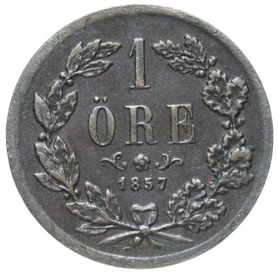 купить Швеция 1 эре (ore) 1857