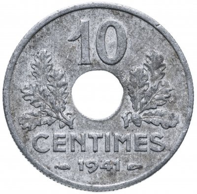 купить Франция 10 сантимов (centimes) 1941