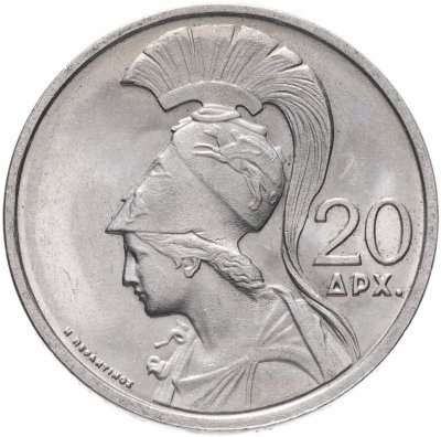 купить Греция 20 драхм (drachmai) 1973