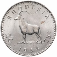 Купить Родезия 2 1/2 шиллинга - 25 центов 1964