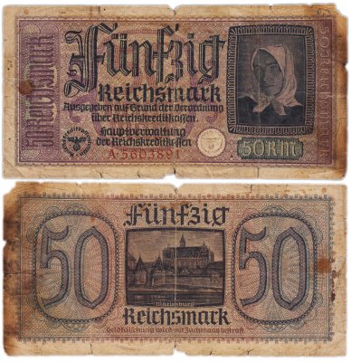 купить Германия 50 марок 1940-1945 год (Pick R140(1) Оккупационные территории