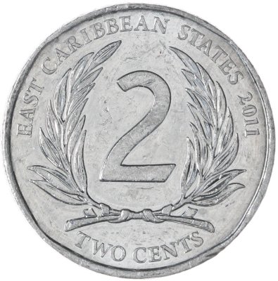 купить Восточные Карибы 2 цента (cents) 2011