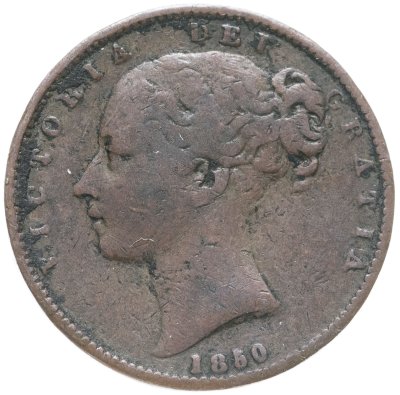 купить Великобритания 1 фартинг (farthing) 1850