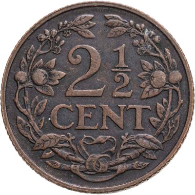 купить Нидерланды 2 1/2 цента (cent) 1918