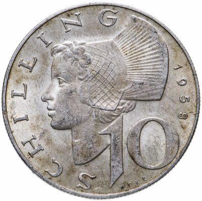 купить Австрия 10 шиллингов (shillings) 1958