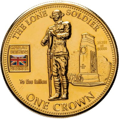 купить Тристан-да-Кунья 1 крона (crown) 2010 "Герои Великобритании - Одинокий солдат"
