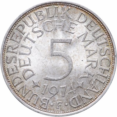 купить Германия 5 марок 1974 Знак монетного двора: "F" - Штутгарт