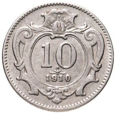 купить Австрия 10 геллеров (heller) 1910