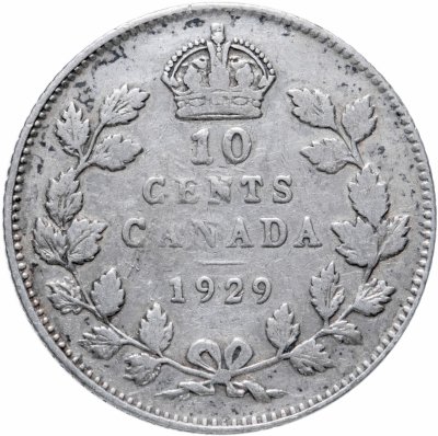купить Канада 10 центов (cents) 1929