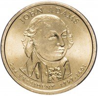 Купить США 1 доллар 2007 D "2-й президент США - Джон Адамс"
