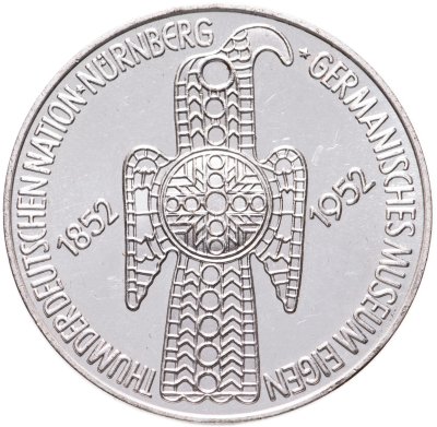 купить Германия (ФРГ), жетон 5 марок "100 лет Нюрнбергскому музею" 1852-1952