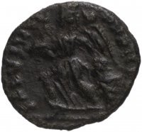 купить Римская Империя Аркадий 395–408 гг 4 денария (реверс: Виктория идет влево, несет трофей, волочит за волосы пленника)