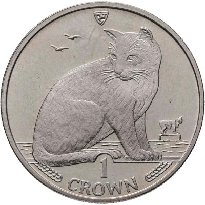 купить Остров Мэн 1 крона (crown) 1990 "Кошки - Уличная кошка"