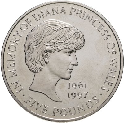 купить Великобритания 5 фунтов (pounds) 1999 Принцесса Диана