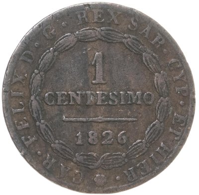 купить Италия, Сардиния 1 чентезимо 1826