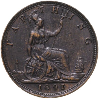 купить Великобритания 1 фартинг 1891