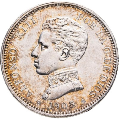 купить Испания 2 песеты (pesetas) 1905